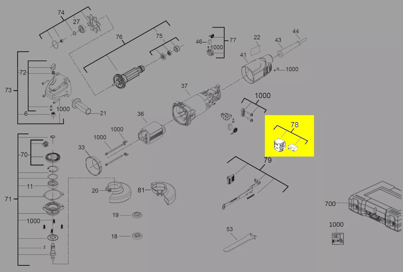 interrupteur marche-arrêt réf. 4931453660 AEG